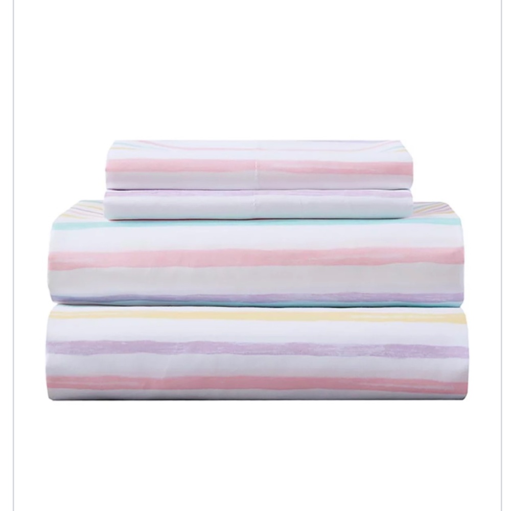 NEW IN PACKAGING Modern. Southern. Home.™  Kids Stripe Sheet Set: Twin / Twin XL